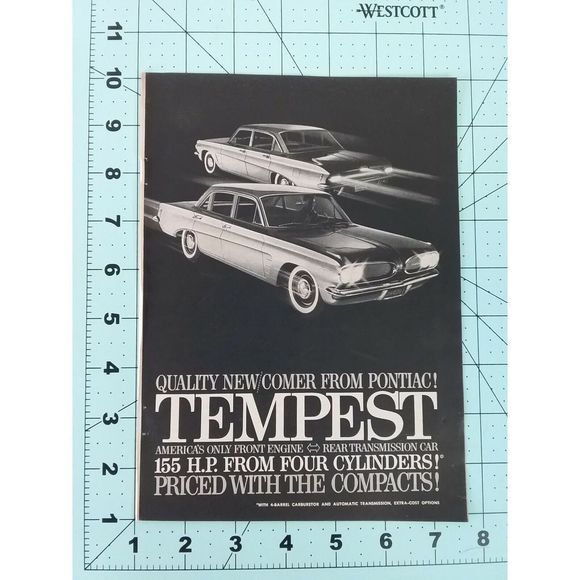 Pontiac Tempest Magazine Automobile Vehicle Car American Original Print Ad - Picture 2 of 3